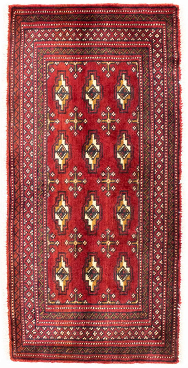 Alfombra de pasillo Alfombra Turkaman - 100 x 50 cm - rojo