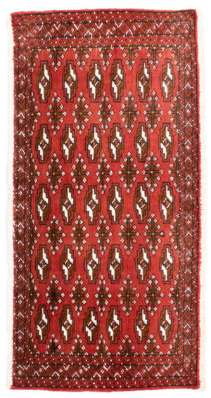 Alfombra de pasillo Alfombra Turkaman - 100 x 50 cm - rojo
