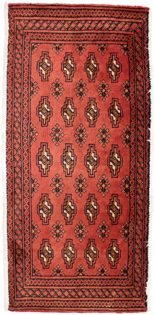 Alfombra de pasillo Alfombra Turkaman - 100 x 50 cm - rojo
