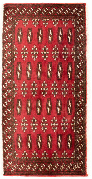 Alfombra de pasillo Alfombra Turkaman - 100 x 50 cm - rojo