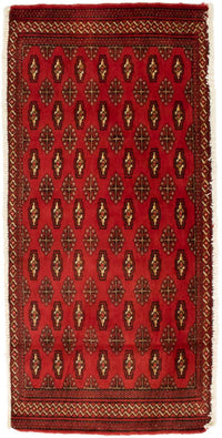 Alfombra Turkaman - 130 x 60 cm - rojo