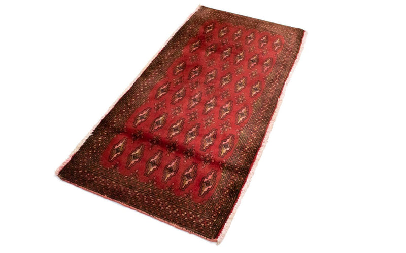 Alfombra Turkaman - 130 x 60 cm - rojo