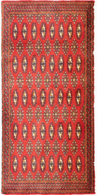 Alfombra Turkaman - 130 x 60 cm - rojo