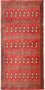 Alfombra Turkaman - 130 x 60 cm - rojo