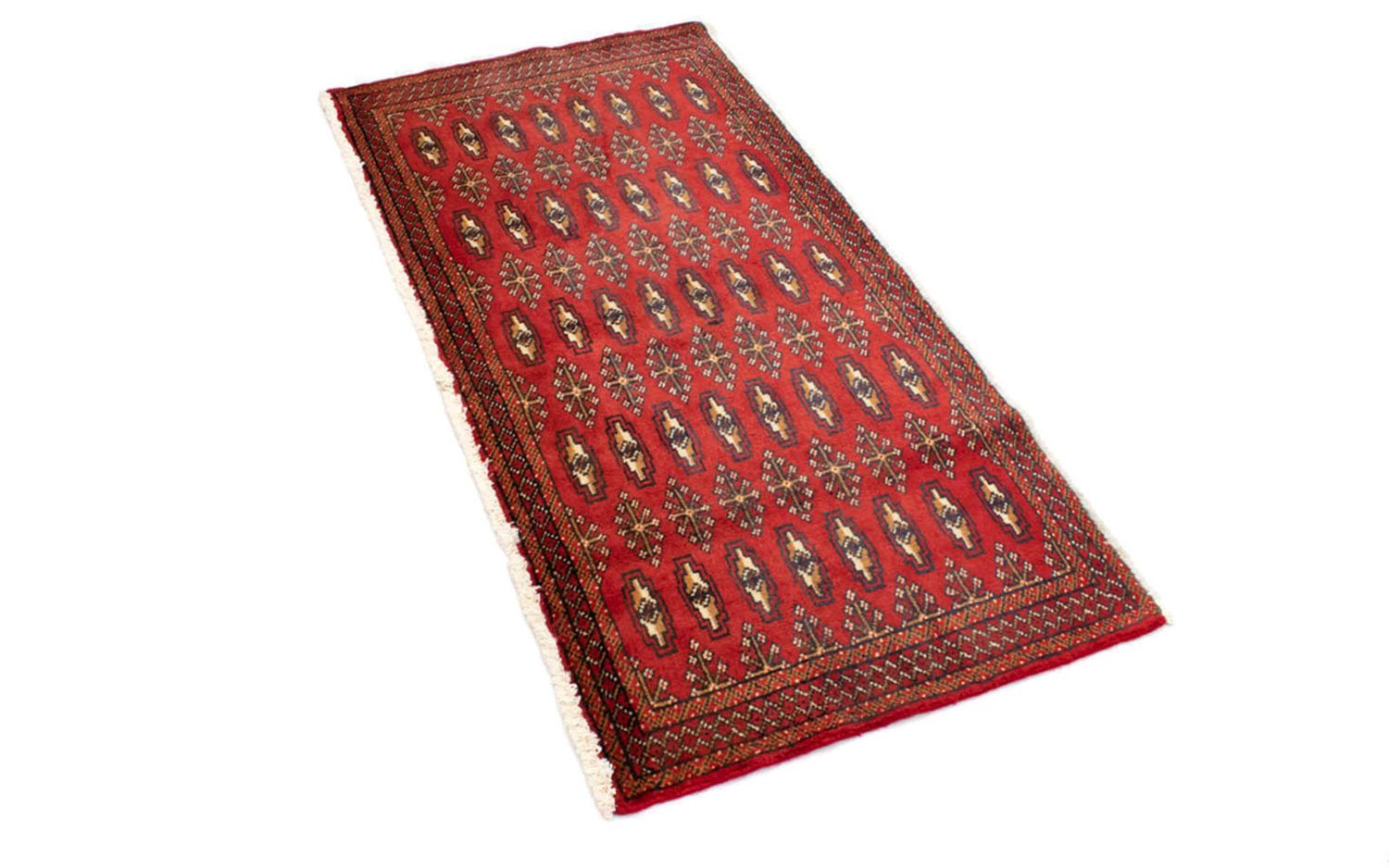 Alfombra Turkaman - 130 x 60 cm - rojo