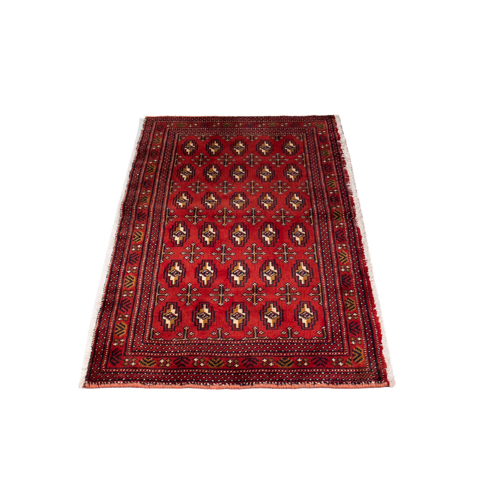 Alfombra de pasillo Alfombra Turkaman - 100 x 50 cm - rojo oscuro