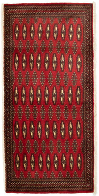 Alfombra Turkaman - 130 x 60 cm - rojo