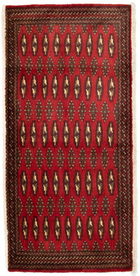 Alfombra Turkaman - 130 x 60 cm - rojo