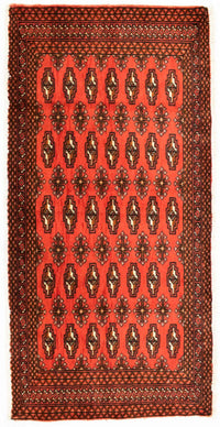 Alfombra Turkaman - 130 x 60 cm - rojo