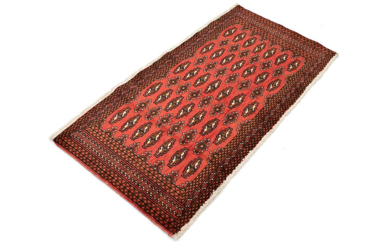 Alfombra Turkaman - 130 x 60 cm - rojo