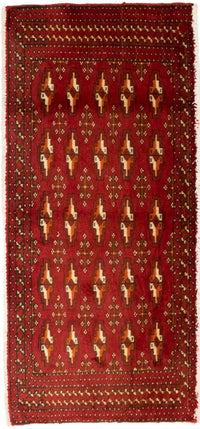 Alfombra Turkaman - 130 x 60 cm - rojo