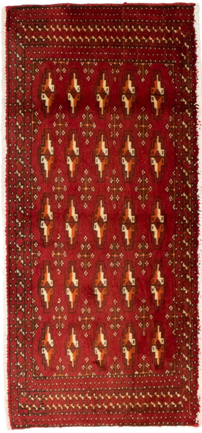 Alfombra Turkaman - 130 x 60 cm - rojo