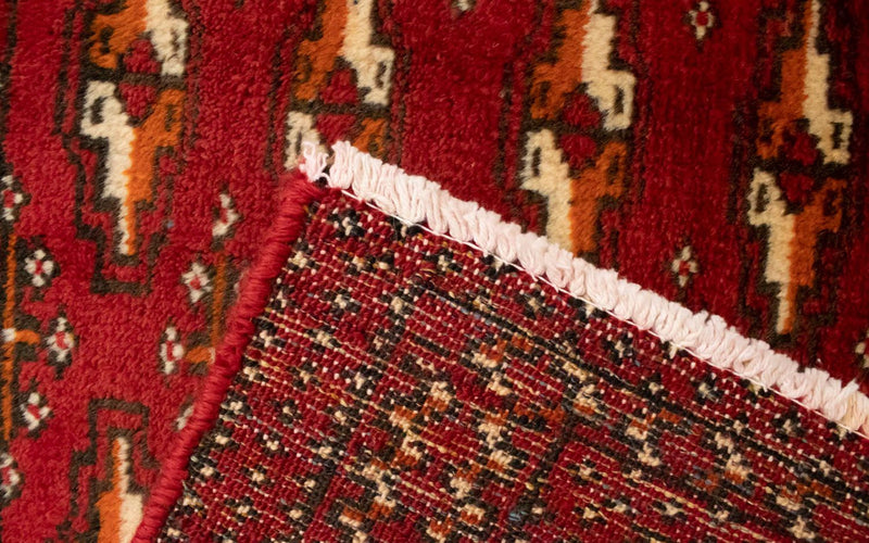 Alfombra Turkaman - 130 x 60 cm - rojo