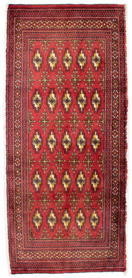 Alfombra Turkaman - 130 x 60 cm - rojo