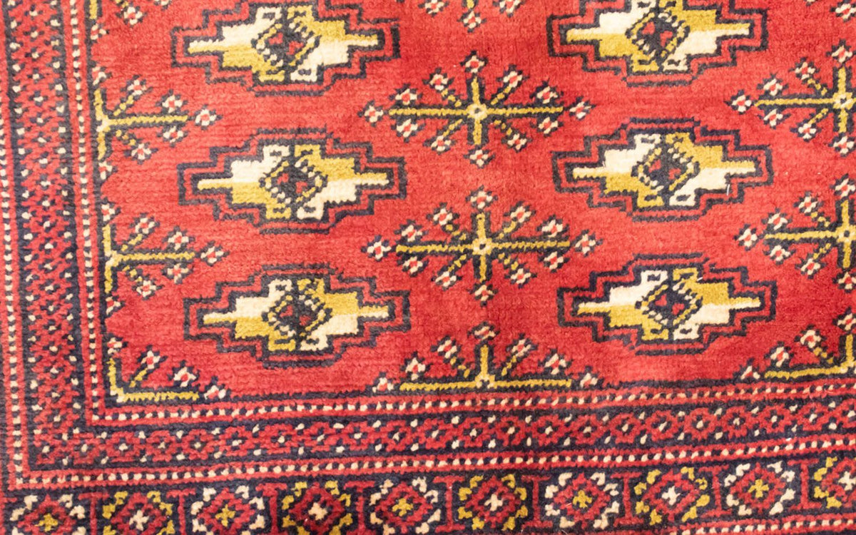 Alfombra Turkaman - 130 x 60 cm - rojo