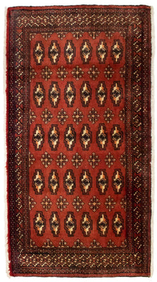 Alfombra Turkaman - 130 x 60 cm - rojo