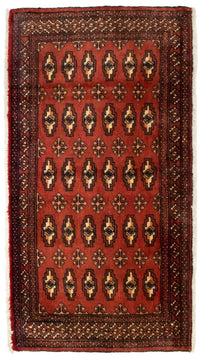 Alfombra Turkaman - 130 x 60 cm - rojo