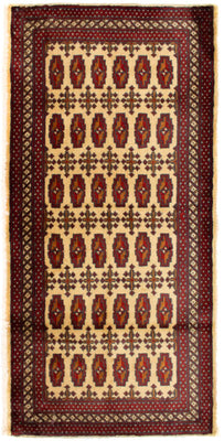 Alfombra Turkaman - 130 x 60 cm - beige
