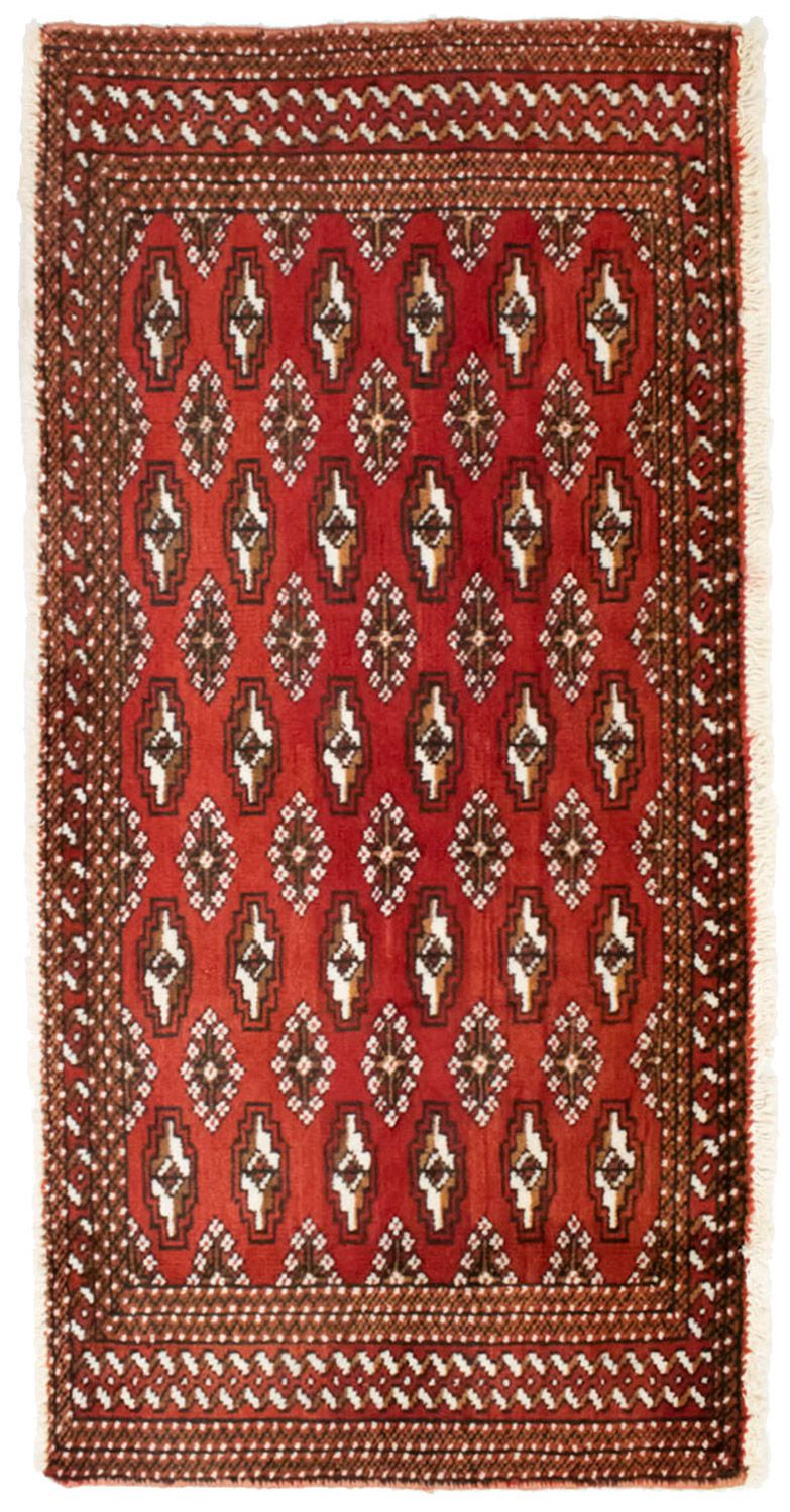 Alfombra Turkaman - 130 x 60 cm - rojo