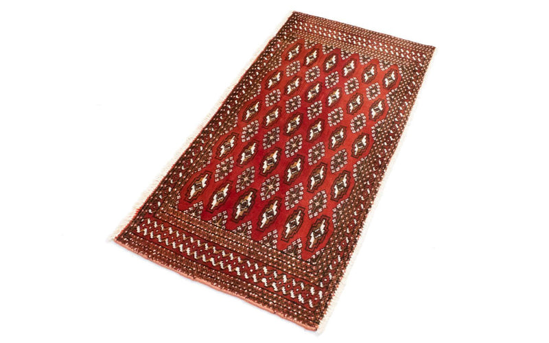 Alfombra Turkaman - 130 x 60 cm - rojo