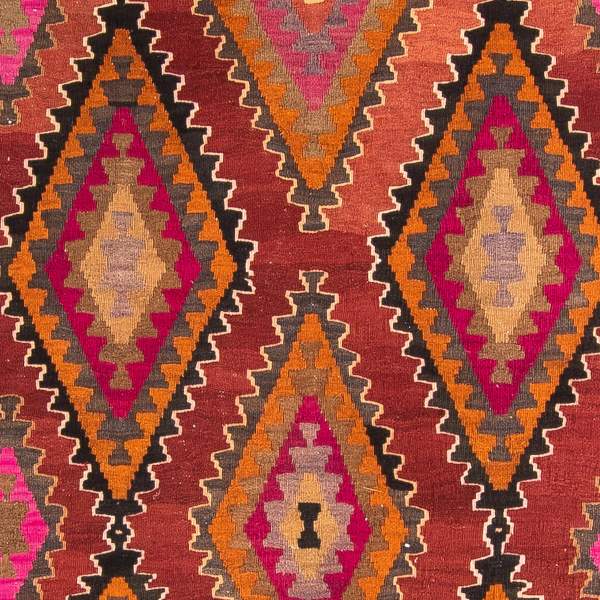 Alfombra de pasillo Alfombra Kelim - Antigua - 330 x 130 cm - multicolor