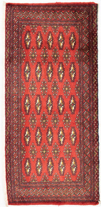 Alfombra Turkaman - 130 x 60 cm - rojo