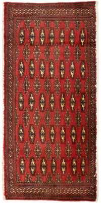 Alfombra Turkaman - 130 x 60 cm - rojo
