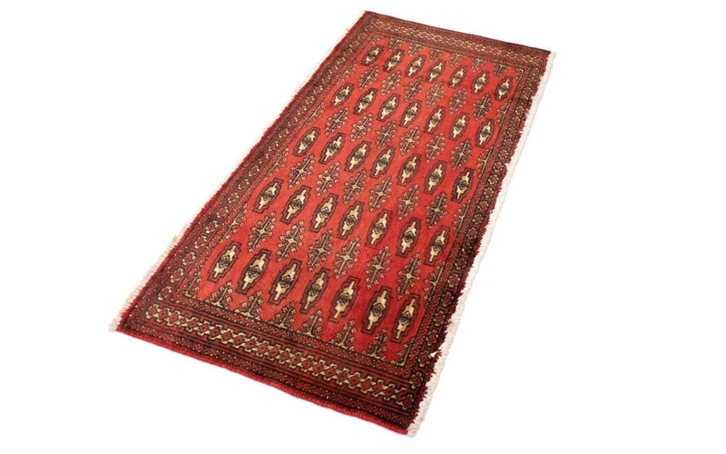 Alfombra Turkaman - 130 x 60 cm - rojo