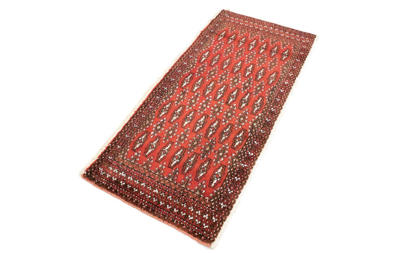 Alfombra Turkaman - 130 x 60 cm - rojo