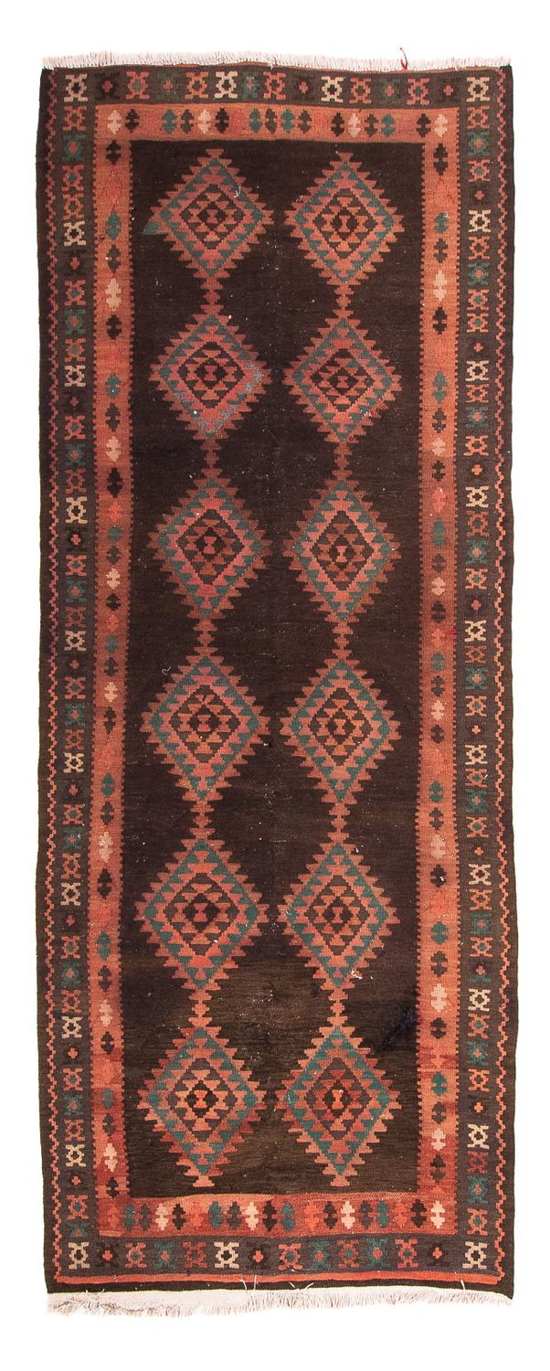 Alfombra de pasillo Alfombra Kelim - Antigua - 290 x 110 cm - multicolor