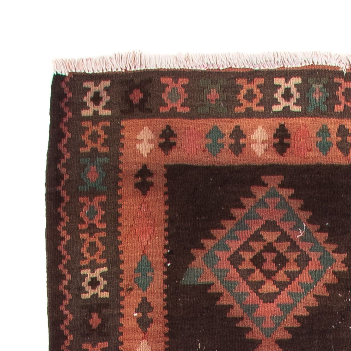 Alfombra de pasillo Alfombra Kelim - Antigua - 290 x 110 cm - multicolor