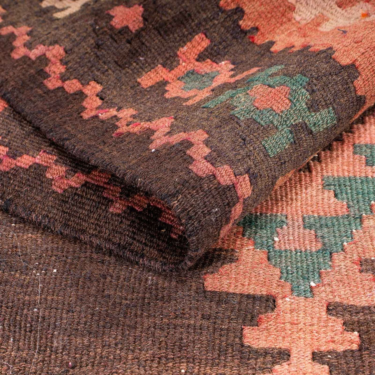 Alfombra de pasillo Alfombra Kelim - Antigua - 290 x 110 cm - multicolor