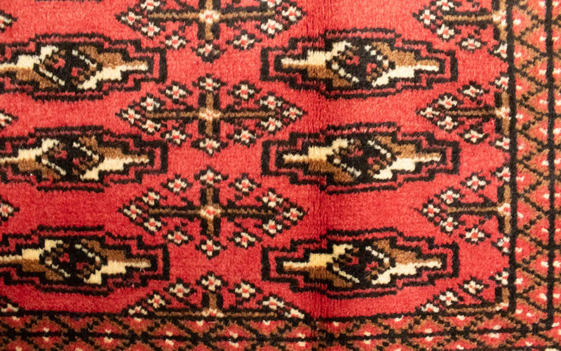 Alfombra Turkaman - 130 x 60 cm - rojo
