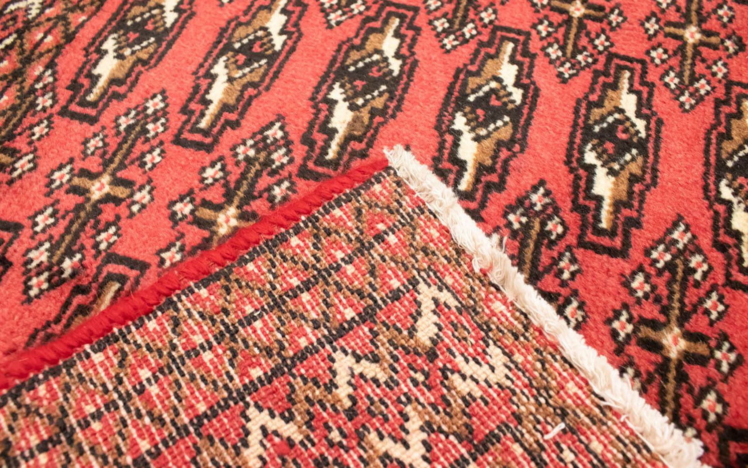 Alfombra Turkaman - 130 x 60 cm - rojo