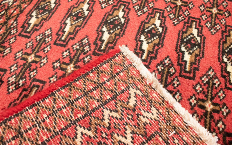 Alfombra Turkaman - 130 x 60 cm - rojo