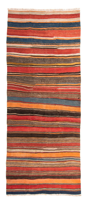 Alfombra de pasillo Alfombra Kelim - Antigua - 330 x 135 cm - multicolor