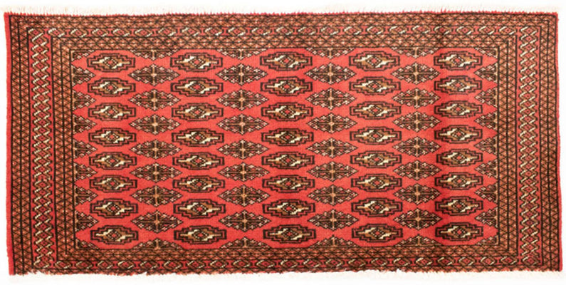 Alfombra Turkaman - 130 x 60 cm - rojo