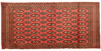 Alfombra Turkaman - 130 x 60 cm - rojo