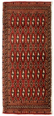 Alfombra Turkaman - 130 x 60 cm - rojo