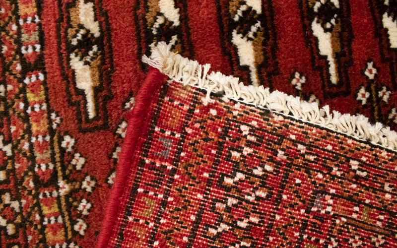 Alfombra Turkaman - 130 x 60 cm - rojo