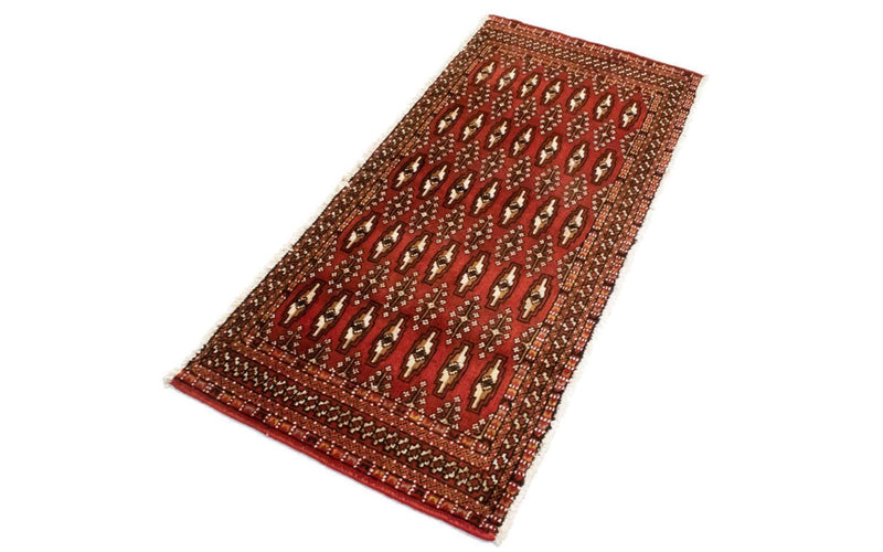 Alfombra Turkaman - 130 x 60 cm - rojo