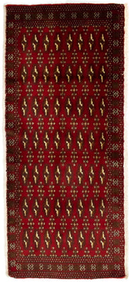 Alfombra Turkaman - 130 x 60 cm - rojo