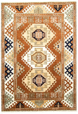Alfombra oriental - 298 x 208 cm - óxido