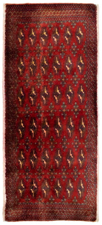 Alfombra Turkaman - 130 x 60 cm - rojo