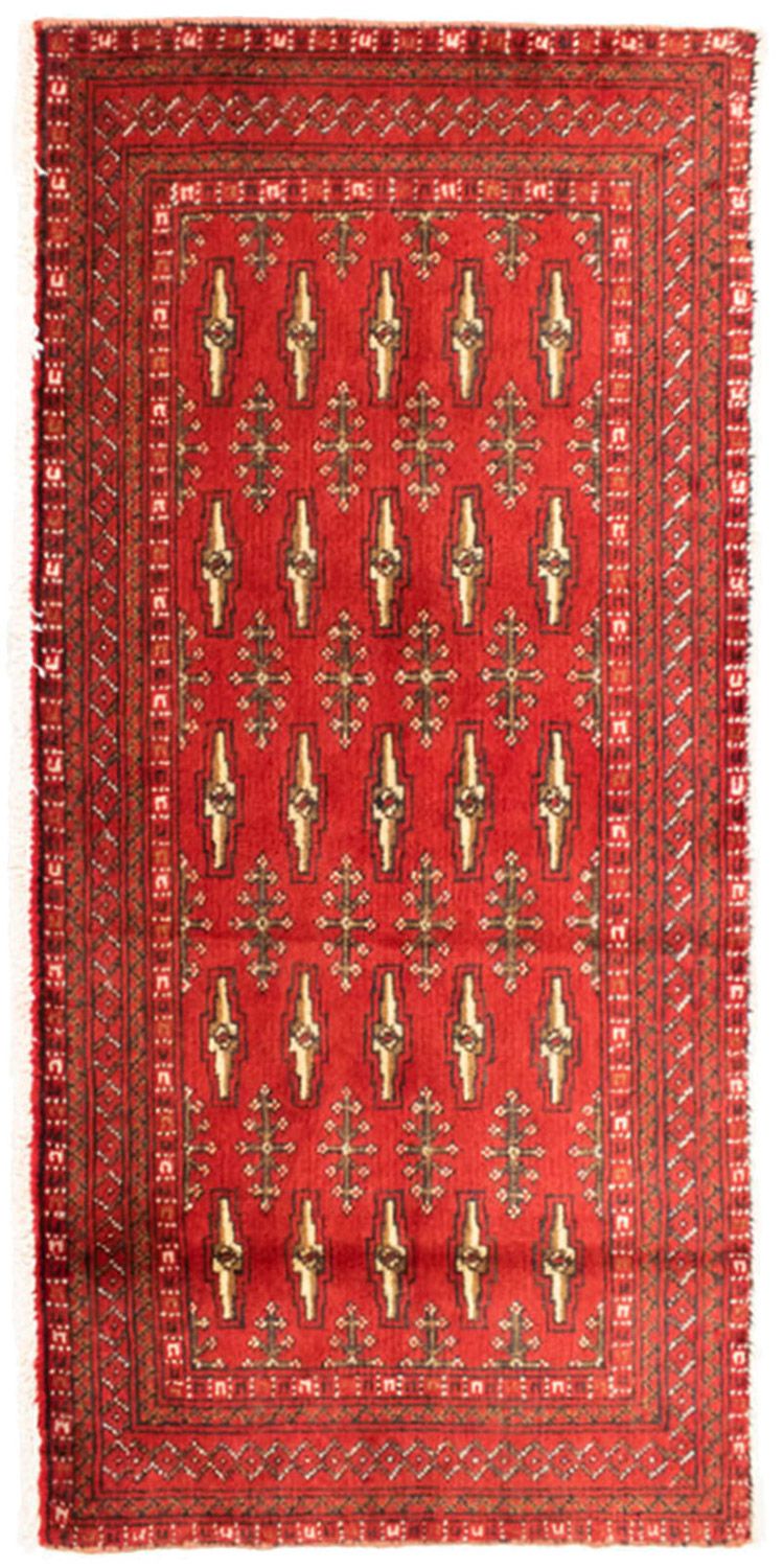 Alfombra Turkaman - 130 x 60 cm - rojo