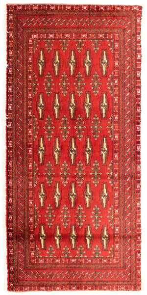 Alfombra Turkaman - 130 x 60 cm - rojo