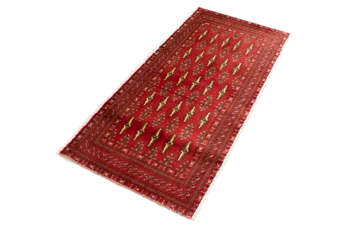 Alfombra Turkaman - 130 x 60 cm - rojo
