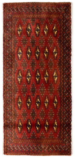 Alfombra Turkaman - 130 x 60 cm - óxido