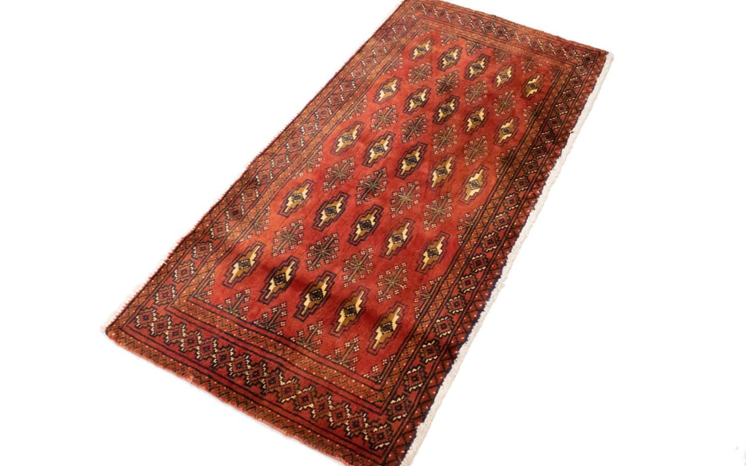 Alfombra Turkaman - 130 x 60 cm - óxido