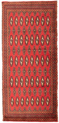 Alfombra Turkaman - 130 x 60 cm - rojo